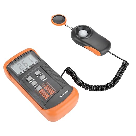Digital Light Meter 0 to 200000 Lux Range Portable Illuminometer with LCD Display