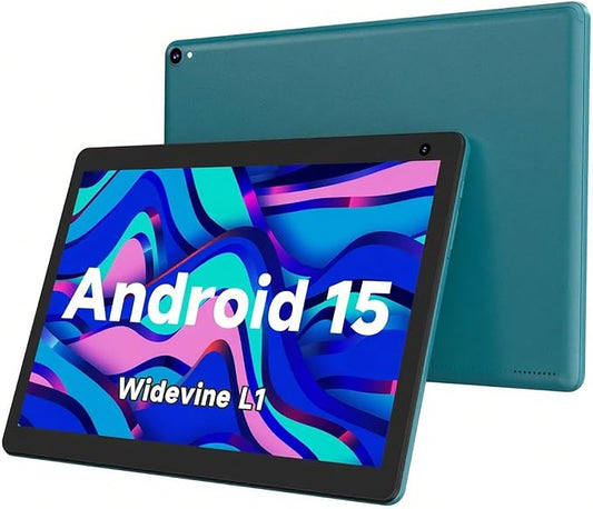 COOPERS Tablet 10 inch, Android 15 Tablet, 32GB ROM 1TB Expand Computer Tablets, Quad Core Processor 6000mAh Battery, 1280x800 IPS Touch Screen, 2+8MP Dual HD Camera, Bluetooth WiFi Tablets PC