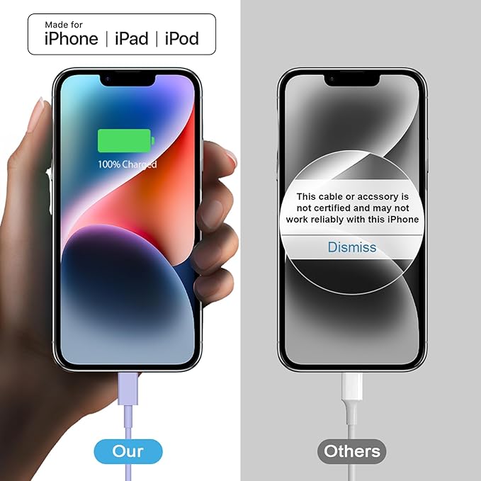 iPhone 17 16 15 Charger Fast Charging 2+2Pack 20W USB C Wall Charger with 10FT Fast Charging Cable Compatible with iPhone 17/17 Air/17 Pro/17 Pro Max/iPhone 16/15 Series, iPad Pro/AirPods-Purple