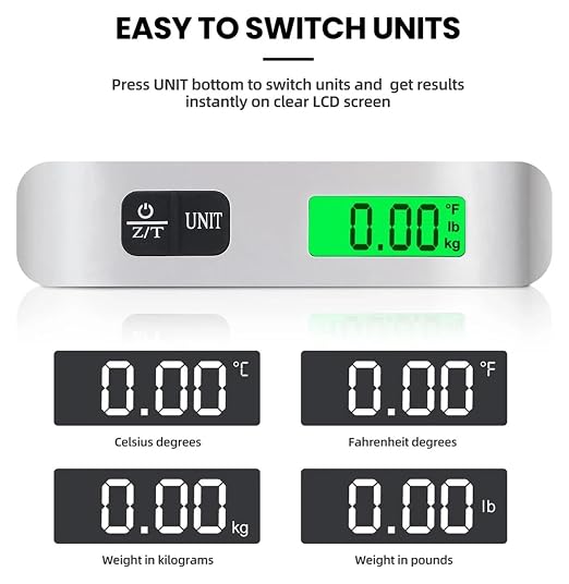 Luggage Weight Scale, 1pcs Portable Scale Digital LCD Display 110lb/50kg Electronic Luggage Hanging Suitcase Travel Weighs Baggage Bag Weight Balance,for Travel(Scale A)