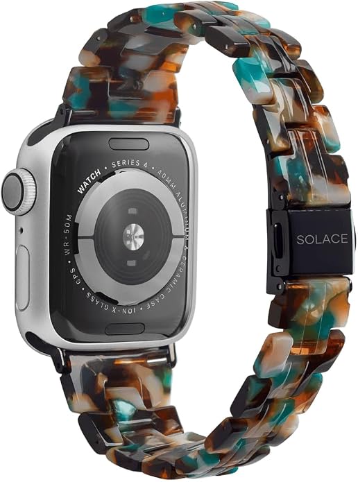 Solace Bands Slim Matte Resin Watch Band - Universal Fit for Apple Watch Bands for Women and Men, iWatch Bands for 38mm 40mm 41mm 42mm 44mm 45mm 49mm Ultra, SE and Series 11 10 9 8 7 6 5 4 3 2 1