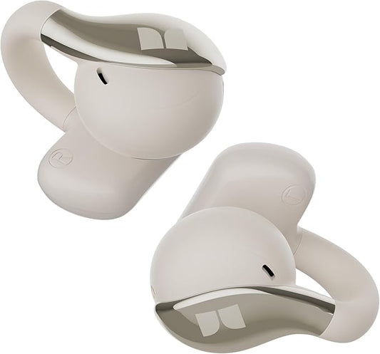 Monster Open Ear AC225 Earbuds, Stereo Sound, Bluetooth 6.0 Open Ear Headphones, Lightweight Comfort Clip-On Earbuds with ENC Mic for Clear Calls, 36H Playtime, Touch Control, IPX6 Waterproof, White