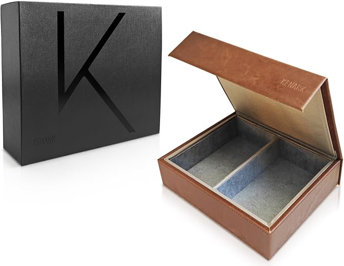 KK7 PLUS Faraday Box for Key Fobs, Signal Shielding Storage, Key cases | KENARK • Signal Shielding • Magnetic Closure • Modern Storage Design • Home & Office Use