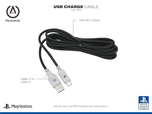 PowerA USB-C Cable for PlayStation 5