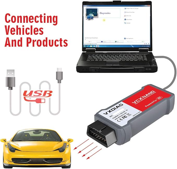 VXDIAG VCX Nano Compatible for Ford/Mazda 2 in 1 Diagnostic Tool with IDS Programming Tool
