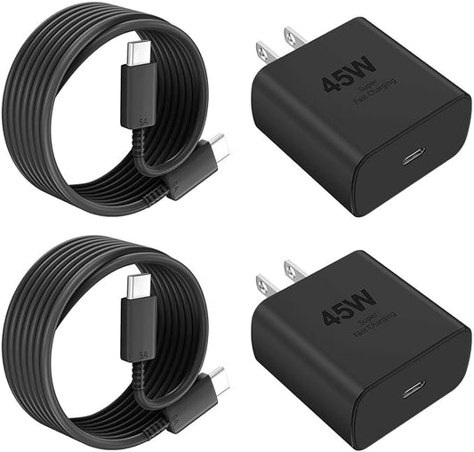 Phone 17 16 Pro Max Charger Fast Charging,45W Phone 17 Charger Type C Chargers USB C Charge Block &10FT Long C Charging Cables Cord for Phone 17/17 Pro/ 17 Pro Max/Air/Phone 16 15 Pro Max,Black