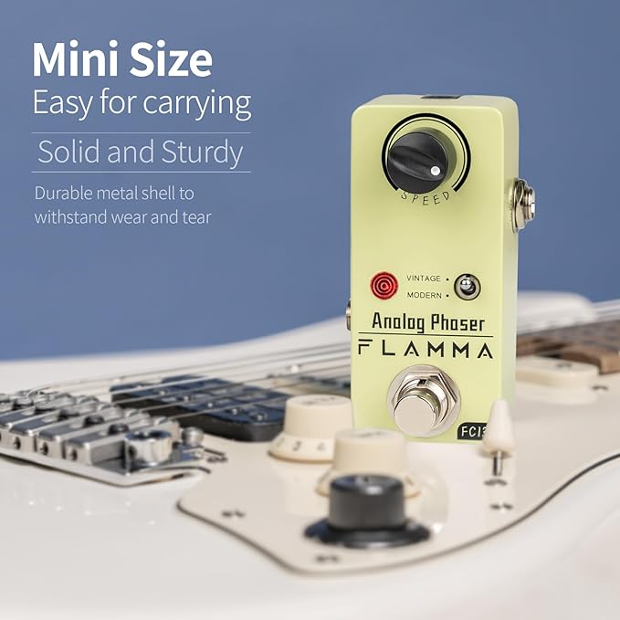 FLAMMA FC13 Phaser Guitar Pedal Analog Phase Effects Mini Pedal with Classic Vintage Modern Modes True Bypass