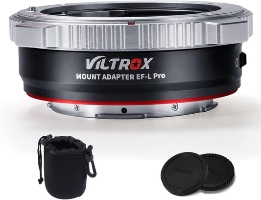VILTROX EF-L Pro Auto Focus Lens Mount Adapter With Security Lock for Canon EF/EF-S to L Mount Camera - Compatible With Leica SL2, Lumix S1 S1H S5, Sigma fp L - Ideal for Large Lenses