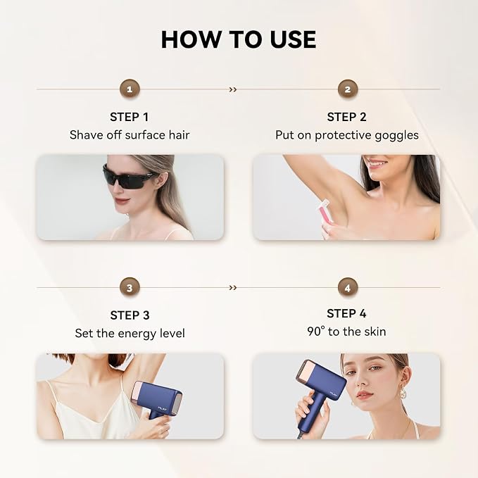 MLAY T14 IPL Epilator – 96.39% Hair Reduction in 4 Weeks, 500 Million Flashes, Pain-Free with Cooling System (Not a Laser), Suitable for All Skin Types, Blue