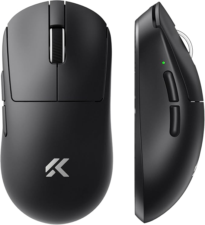 MCHOSE A7 V2 Pro Wireless Gaming Mouse Esports 59g, PAW3395, 26K DPI, TOPSPEED Wired 8K/Wireless 1K Polling, 130 Hour Battery Life PC/Mac Black