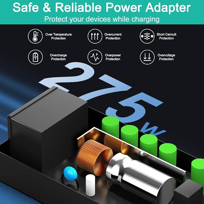 HKY 25V AC/DC Power Adaptor Compatible with XTOOL S1 40W 20W / F1 Ultra /M2 / D1 Pro 2W 20W 40W Laser Engraver and Cutter Modules Replacement Power Adapter Supply Cord