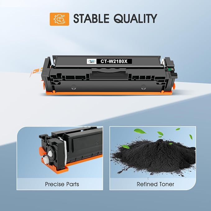 218X W2180X 218A Black Toner Cartridges 2 Pack Compatible Replacement for HP 218X 218A Color LaserJet Pro MFP 3301fdw 3301cdw 3301sdw 3201dw Printer Ink Set W2180X W2180A Black High Yield