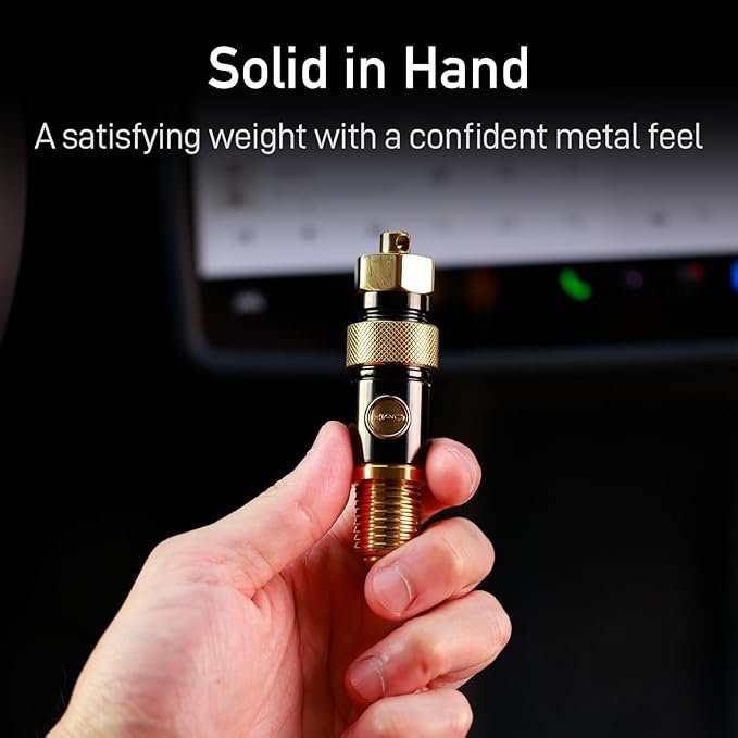 Spark Plug Electric Arc Lighter, Rechargeable Flameless USB-C Metal EDC Gear, Stainless Steel Gift for Men with Gift Box (Gold)