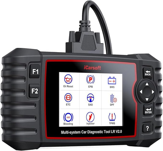 ‌iCarsoft LR V2.0-D Scanner‌ Multi-System Diagnostics, ABS/SRS/Oil Reset and More, Live Data & Battery Test ‌Free Update
