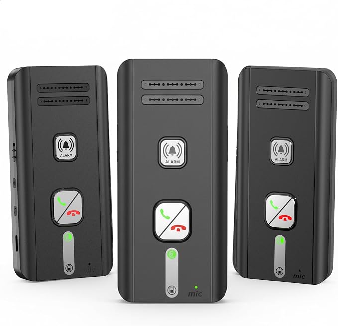Home Intercom System Wireless 3 Pack, Expandable to 6 Units, Room-to-Room Communication, 1600ft Long Range, Auto Answer, Magnetic Wall Mount, 30-Day Battery, for Elderly Parents, Office, Indoor Use.