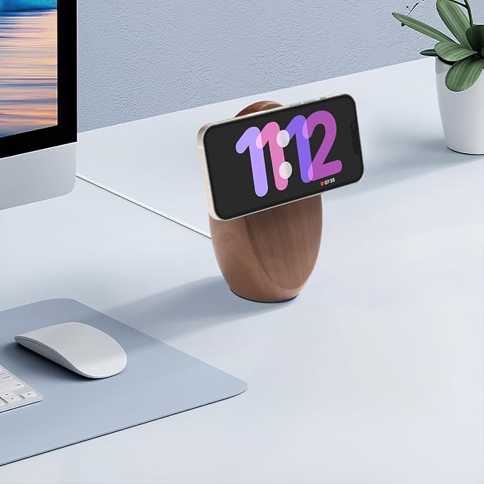 Magnetic Wireless Charging Station for iPhone 12,13,14,15,Vertical & Landscape Stand, with Storage Tray, Personalized Engraved Gift