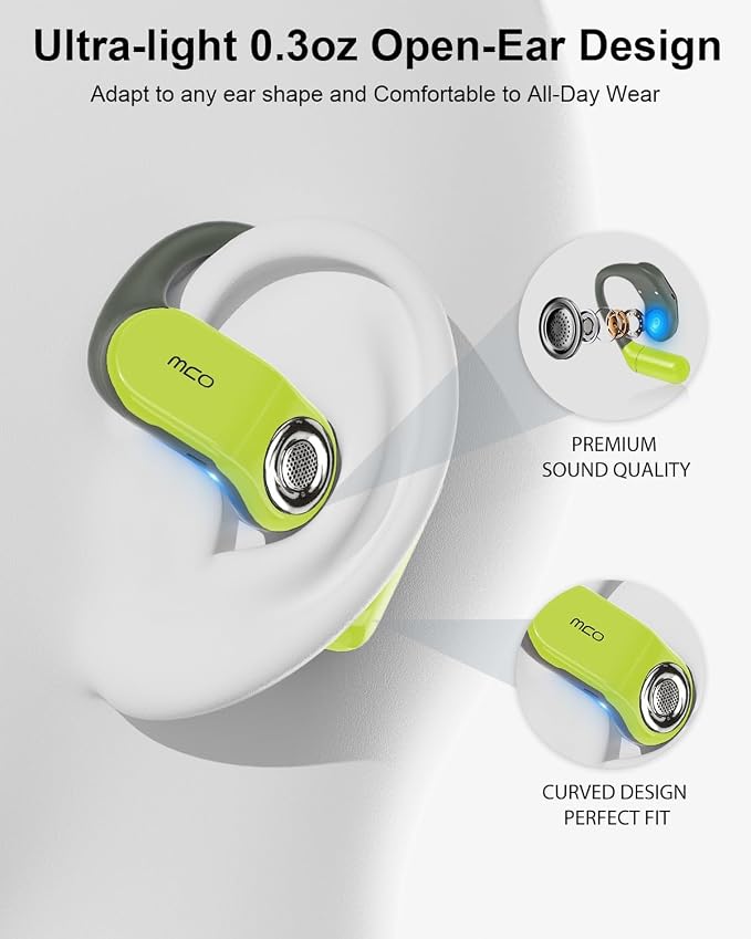 OJW Open-Ear Headphones with Replaceable Battery | Replaceable Battery with over to 96 Hours of Playtime