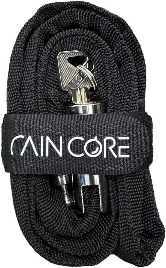 RAINCORE Keyed Bike Cable Lock – Lightweight Cut-Resistant Composite Fiber Security Cable – Anti-Theft Heavy Duty Bicycle Lock – 39inch (100cm), 0.38lb – Patented in Korea (39 inch)