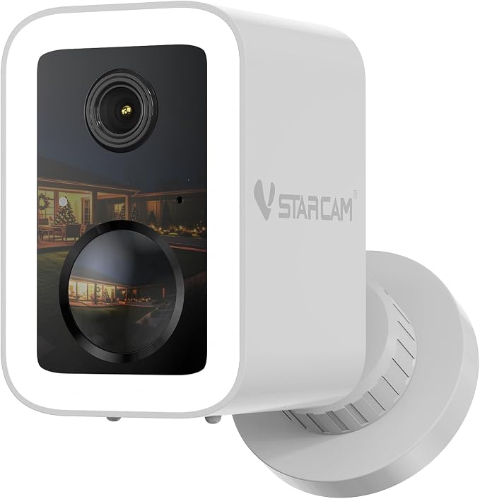 VSTARCAM 2K Security Cameras Wireless Outdoor, No-Drill Magnetic & Adhesive Mount, Free Cloud & SD Storage, WiFi 6 2.4/5G Dual Band, Motion Alerts, 6-Month Battery, Color Night Vision, IP66,2-Way Talk