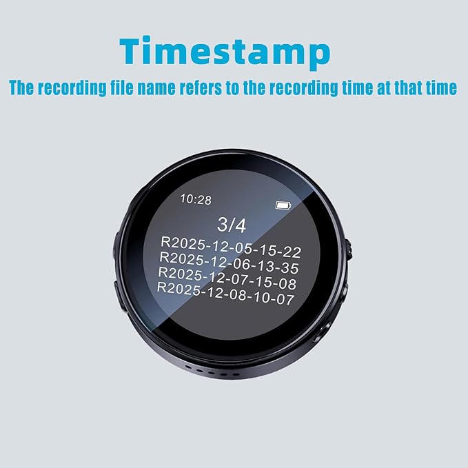 128GB Voice-Activated Recorder | AI Noise Reduction, Playback
