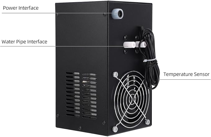 Hydroponic Water Chiller 20L with Tuya APP ControlAquarium Cooling System for Freshwater Marine Fish Tanks, Hydroponic Plant Systems (US Plug)