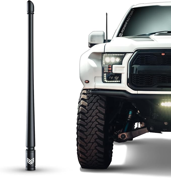 RONIN FACTORY Truck Antenna for Ford F150 Short Accessories F250 F350 Super Duty Dodge RAM 1500 Raptor Accesorios (Bronco 21-23) Accessories Short Replacement (12 Inch) TuffLock