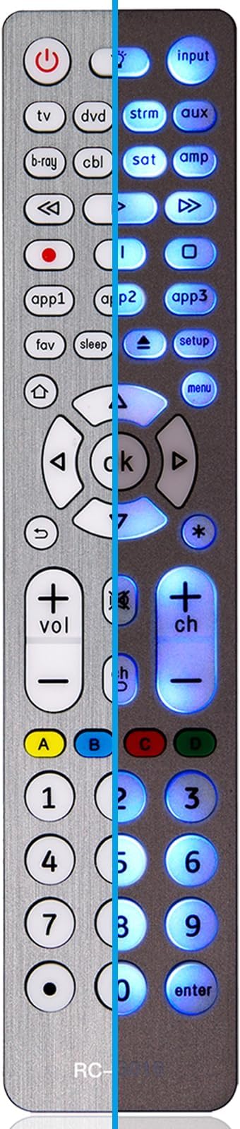Backlit Universal Remote Control Replacement for All TV Remotes, Universal Remote Works for DVD and More 8 Devices
