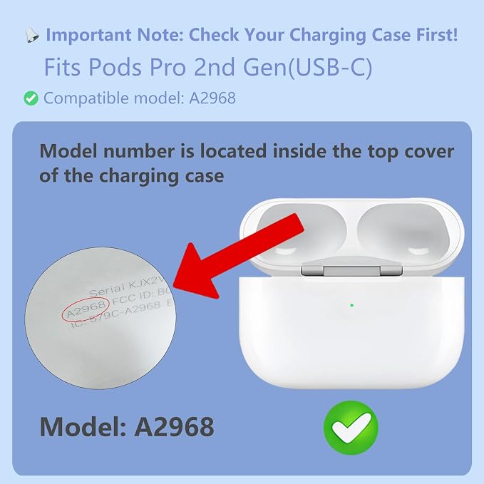 OEM Single Right Earbuds Replacement for Pod Pro (2nd Generation), A3047, A3048, A3049. Genuine Right Ear Side Only, Compatible Original Air Pro 2 A2968 Charging Case (Right-A3047 A3048 A3049)