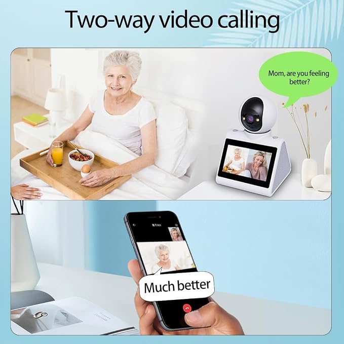 Indoor Home Security Camera,Dual-Band(5G/2.4G) Pet Dog Camera,Two Way Video Camera with 4.3" Screen,Nanny cam,Monitor for Baby/Elder/Nanny/Dog/pet with Phone App Dome Camera