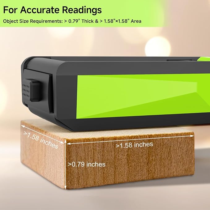 Wood Moisture Meter for Lumber Pinless Moisture Tester for Drywall with Colorful Screen Moisture Reader for House Firewood Moisture Detector for Walls Moisture Sensor for Wood Wall Water Leak Detector