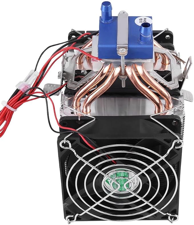DC 12V Thermoelectric Cooler Peltier System Semiconductor Refrigeration Water Chiller Cooling Device for Fish Tank (120W for 30L Tank)