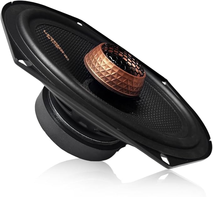 Warzone 2X WZ68PTi 6x8-Inch Super Coaxial Speaker Pair, 4 Ohm, 480W Max, 160W RMS, 92dB Sensitivity, Ferrite Woofer & PEI Dome Tweeter for Pro Car Audio