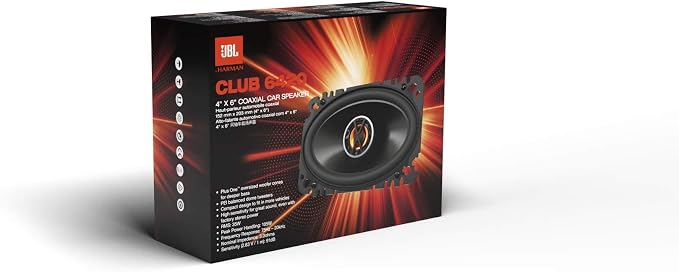 JBL Club 6420 4x6" 70W RMS Club Series 2-Way Coaxial Car Speakers