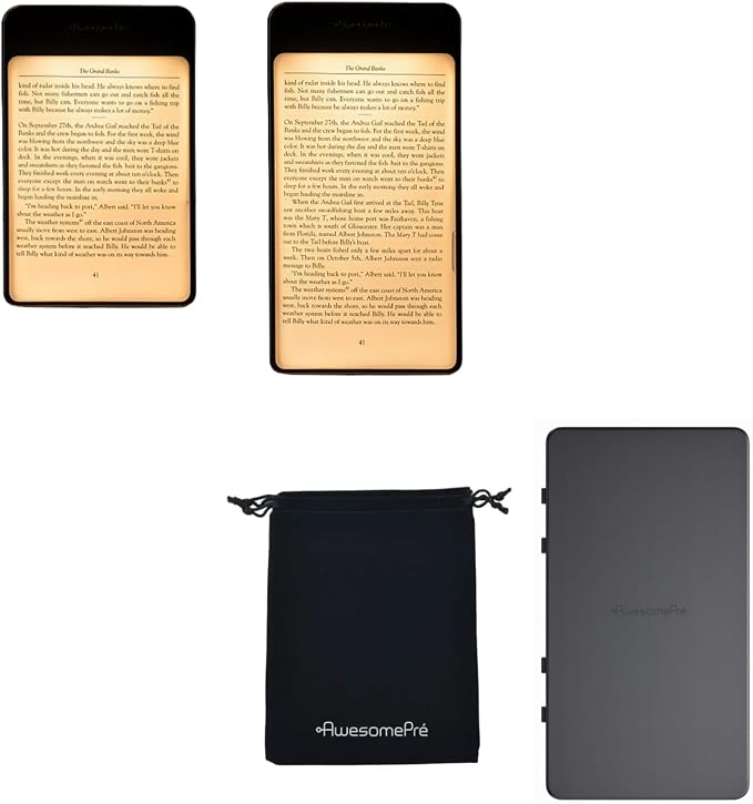 Plus Book Light, LED Reading Light, USB Rechargeable, Warm & Cool Tone, Portable Cordless Lamp for Bedtime Reading (Set A)