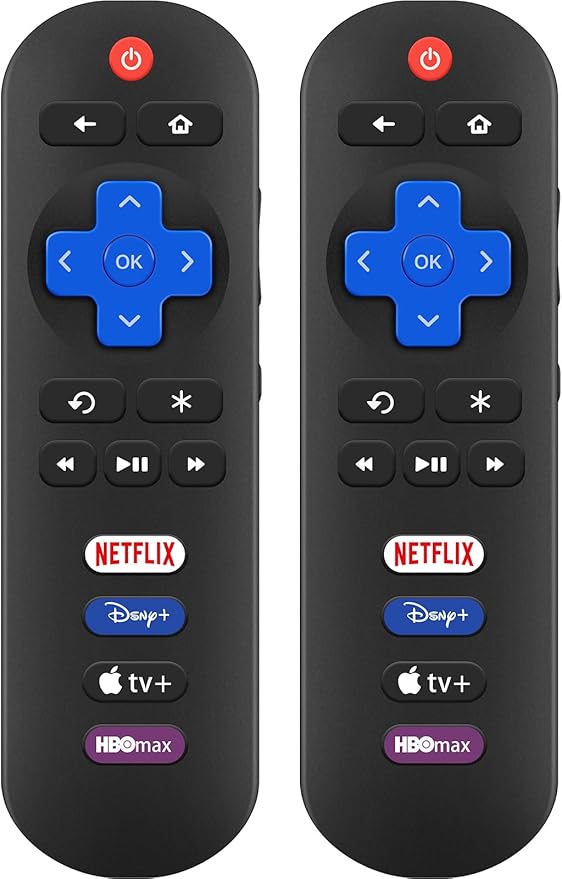 (2-Pack) for Onn-Roku-TV-Remote,for TCL-Roku-TV-Remote,for Hisense Roku/Sharp Roku/Insignia Roku Smart TVs (Only for Roku TV)