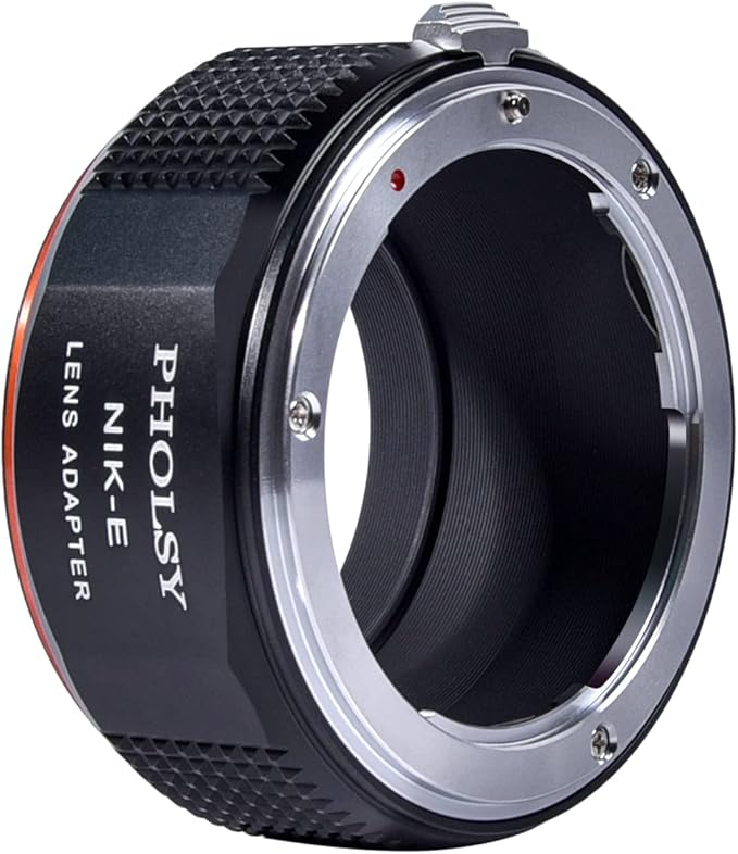 PHOLSY Lens Mount Adapter Compatible with Nikon F to E (NEX), Compatible with Nikon F Lens to E Mount Camera Compatible with Sony a1 a9 a7S a7R a7C a7 a6600 a6500 a6400 a6300 a6000 NEX etc.