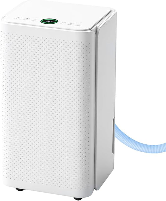 OLIXIS 30Pints Dehumidifier with Drain Hose, Most Efficient Energy Star, 2,000 Sq.Ft Dehumidifier for Basement, 2L Tank 38dB, Smart Humidity Ring, Ideal Humidity Remover for Home, Bedroom & Bathroom