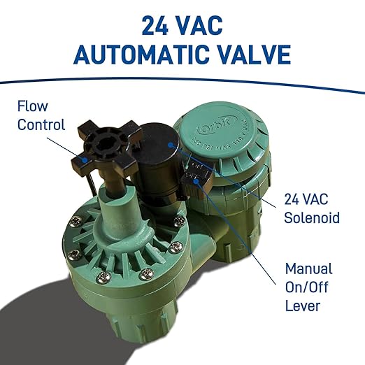 5-Pack Orbit 57604 1-Inch FPT 100 Series Automatic Anti-Siphon Valve with Flow Control and 3/4-Inch Reducer
