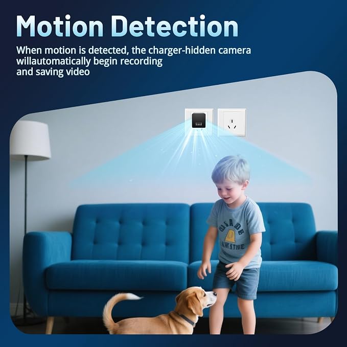 Hidden Spy Camera 1080P WiFi Wireless Small HD Indoor Home Office Security Camera Compact Surveillance Monitoring Camera with Motion Detection and App Live Feed