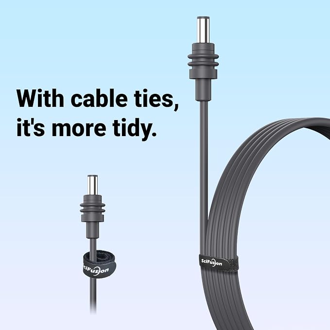 Starlink Mini Power Cable 32FT/10M, DC5521 Male to Male, Waterproof Mating — 18AWG Replacement Starlink Mini DC Power Cable