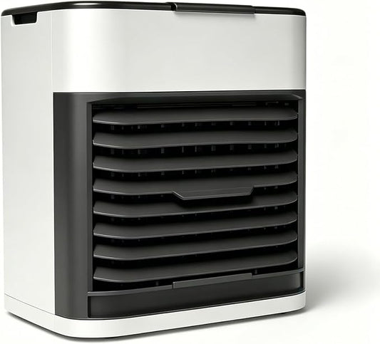 Refreshing Air Cooler, Silent Personal Cooling Device for All-Day Use (color:Fog Gray)