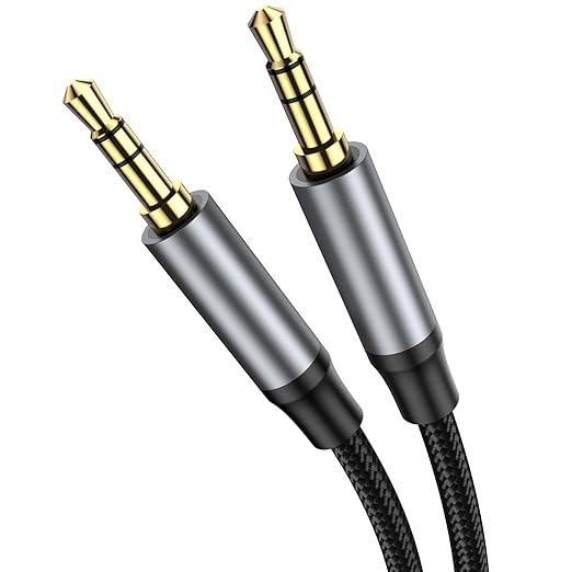 16FT 3.5mm AUX Cable Lossless Audio Gold Plated Auxiliary Audio Cable, Nylon Braided Male to Male Stereo Audio Cord Car Headphones Phones Speakers Home Stereos.
