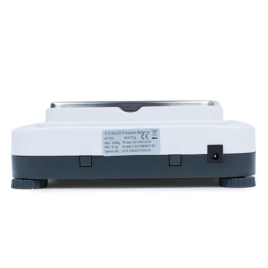 U.S. Solid Digital Lab Scale 2000g x 0.01g Precision Analytical Balance Kitchen Jewelry Scientific Weighing - AC/DC Power