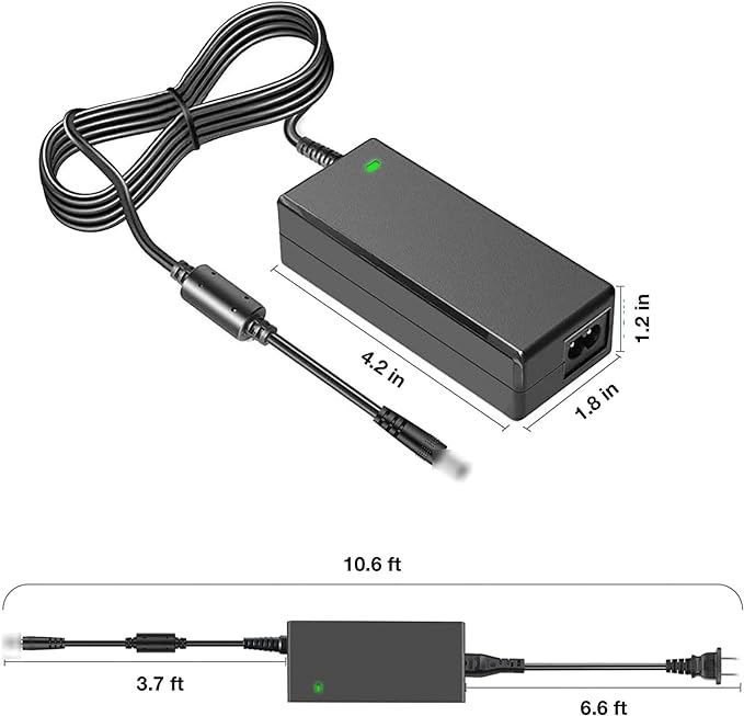 AC Adapter Replacement for Lorex N910A62 N846A62 N844A82 Fusion Smart NVR Security System 4K 12MP 8CH Video Camera Network Recorder Mass Power E096-1A530181B3 1.81A 96W Power Supply Mains PSU, Black