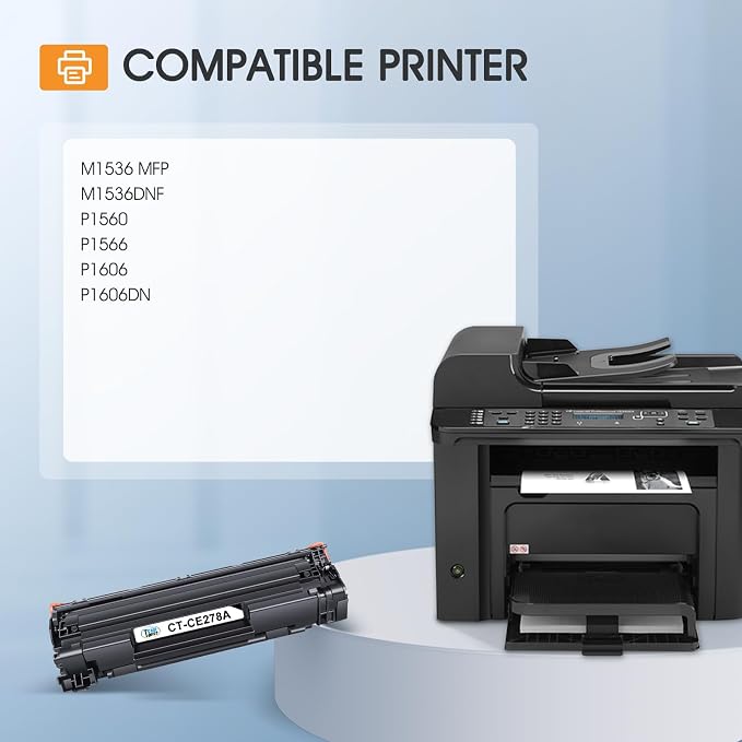 Cool Toner Compatible for HP 78A CE278A P1606DN Toner Cartridge for HP P1606dn P1606 M1536dnf P1566 HP Laserjet Pro P1606dn P1606 M1536dnf HP Laserjet 78A Ink Toner Cartridge Printer (Black,2 Pack)
