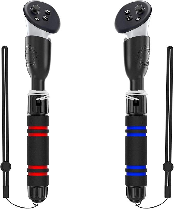 YOGES Gorilla Tag Long Arms Compatible with Meta Quest 3S/ Quest 3/ Oculus Quest 2/ Quest Pro/Rift S Controller, Beat Saber Handle Attachments VR Sticks Dual Extensions Grips for Playing VR Games