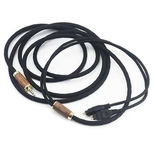 NewFantasia 2.5mm Balanced Cable Compatible with Sennheiser HD650, HD600, HD580, HD660S, HD660S2, HD58X, HD6XX Headphone 7N OCC Copper Silver Plated Cord Walnut Wood Shell