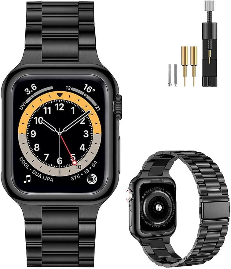i-Boruly Pure Titanium Band for Apple Watch Ultra 3/2/1 (49mm), Series 11 10 9 8 7 6 5 4 SE (46/45/44mm) - Waterproof Lightweight Metal Strap with Adjustment Tool,Men Durable Business Design (Silver Color)
