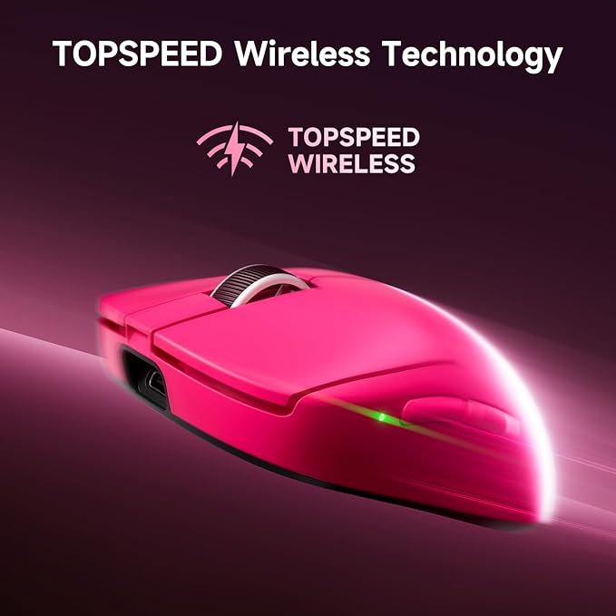 MCHOSE A7 V2 Pro Wireless Gaming Mouse Esports 59g, PAW3395, 26K DPI, TOPSPEED Wired 8K/Wireless 1K Polling, 130 Hour Battery Life PC/Mac Rosered
