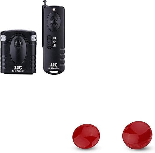 JJC Wireless Remote Shutter Release & 2-Pack Soft Shutter Release Button for Fujifilm X100VI X100V X100F X100T X-T30 II XT30II X-T30 XT30 X-T20 XT20 X-T4 XT4 X-T3 XT3 X-T2 XT2 X-E3 XE3 Cameras & More